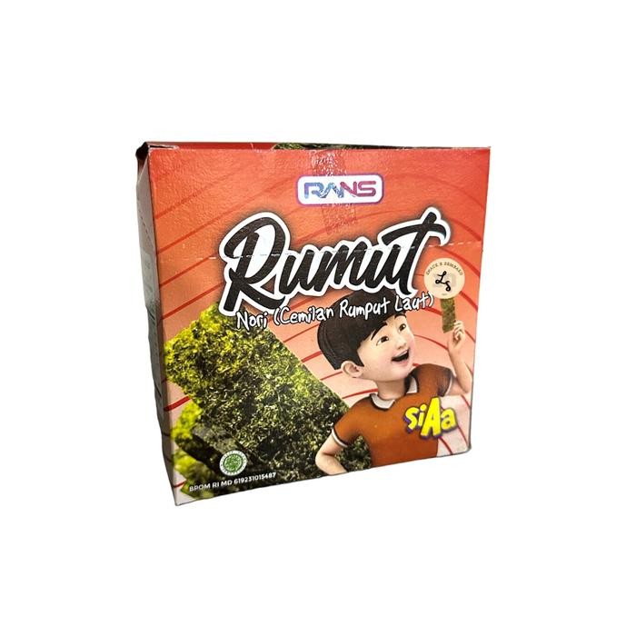 

PastikanTerjaminMutunya- Rumut Nori Cemilan Rumput Laut RANS 1 Pack Isi 12 pcs