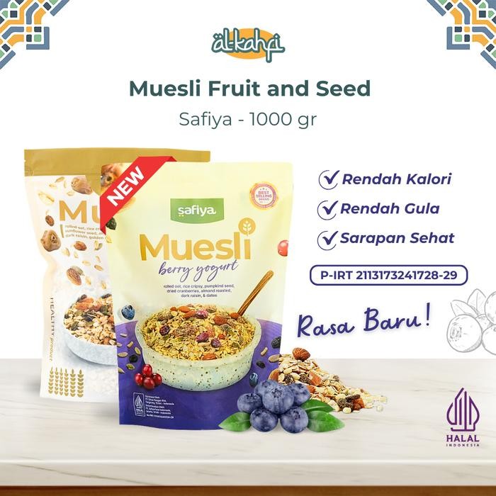 

PastikanTerjaminMutunya- Muesli Safiya 1 Kg Sereal Makanan Ringan dan Sarapan Sehat Premium