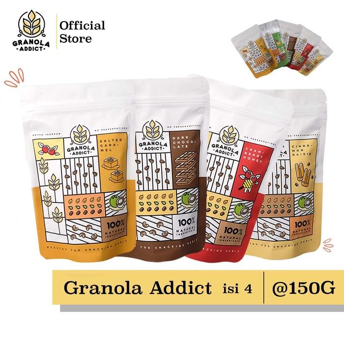 

PastikanTerjaminMutunya- Granola Addict - Paket Isi 4, Boleh Campur Rasa