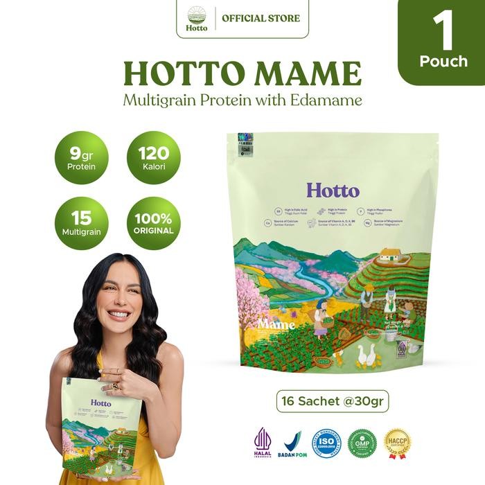 

PastikanTerjaminMutunya- Hotto Mame 1 Pouch (12 Sachet) - Multigrain Protein with Edamame