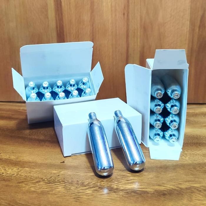 

SemuAReadyYaB0Zq- Soda charger CO2 catridge food grade soda maker 1 dus isi 10pc @ 32gr