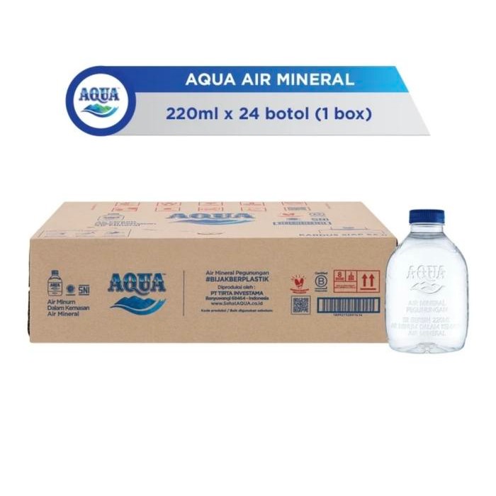 

BnyKpilihAnSkrG- AQUA Cube 220 ml 1 Karton 24 Botol Aqua Botol Air Mineral