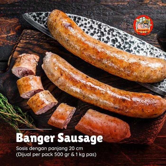 

BnyKBonusBelidiMari- BANGER SAUSAGE PORK SOSIS PREMIUM PANJANG BABI BALI ASLI SUPER ENAK