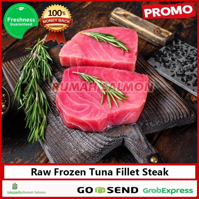 

PastiFreShNya- PROMO Fillet Steak ikan Tuna Frozen 1 KG / 1000gr / Fillet Tuna Steak