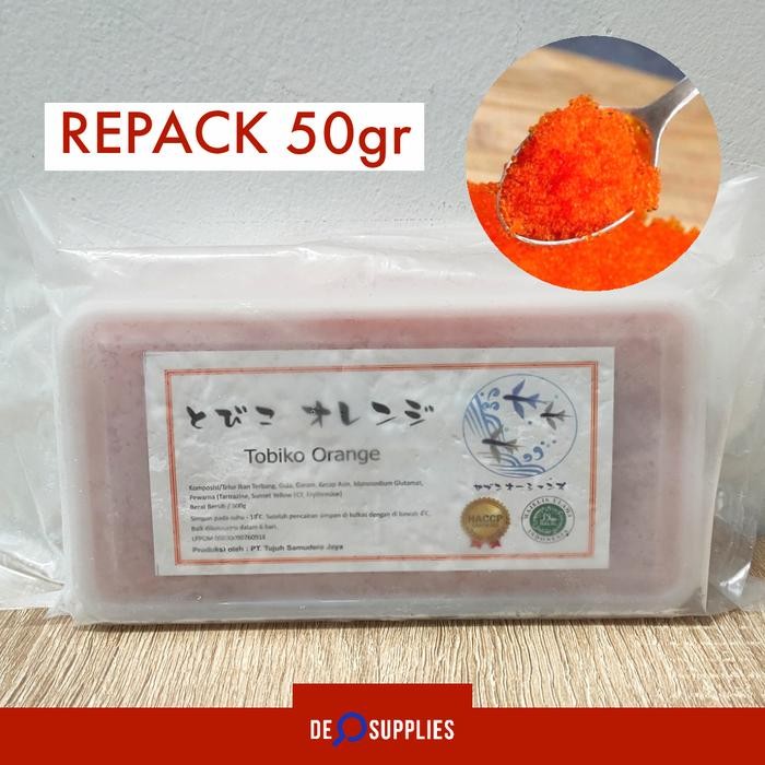 

BnyKBonusBelidiMari- Tobiko Orange Premium Repack 50gr - Telur Ikan Flying Fish Roe Frozen
