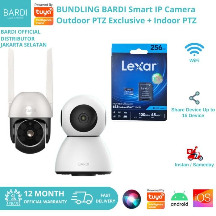 Zooma- Bardi Ip Camera Indoor Outdoor Ptz Cctv Smart Bundle Cctv Bardi