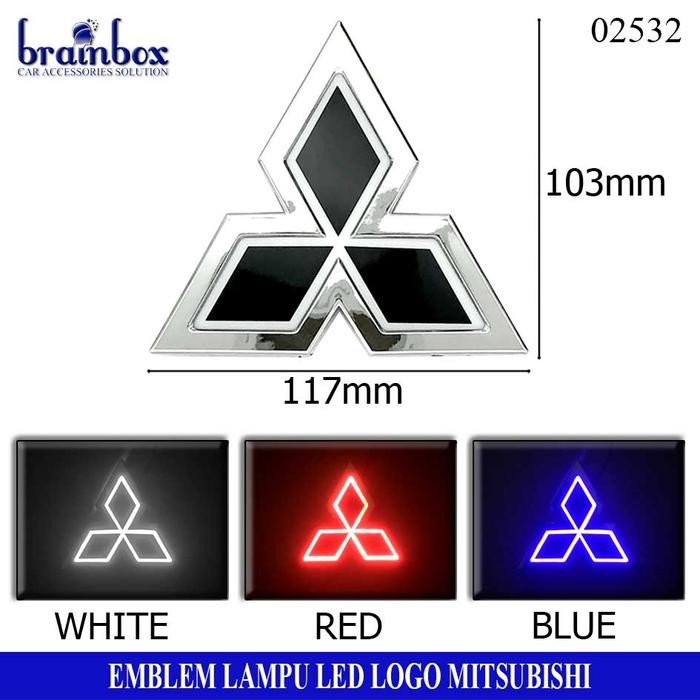 PREMIUM HIGH QUALITY Car Logo Light Mitsubishi Emblem Mobil Lampu Car Logo LED