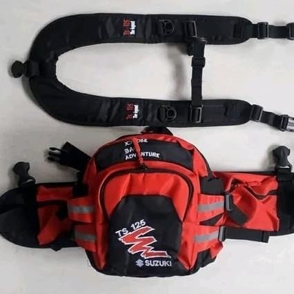 PREMIUM Tas Pinggang Pria Punggung Trail Suzuki ts 125 trail Adventure