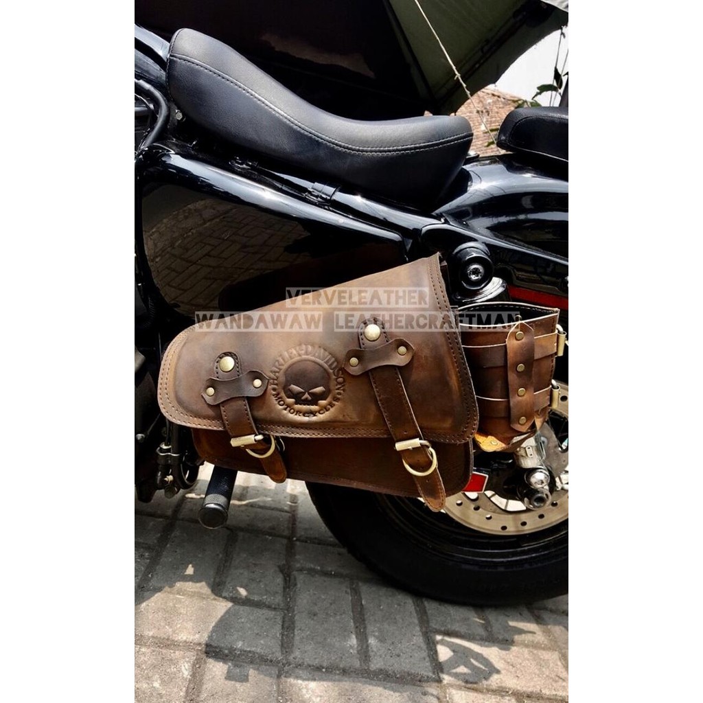 PREMIUM Tas harley davidson , side bag sportster , tas samping sportster