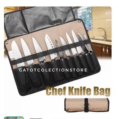 (Expert) Tas Pisau set - penyimpanan pisau model roll