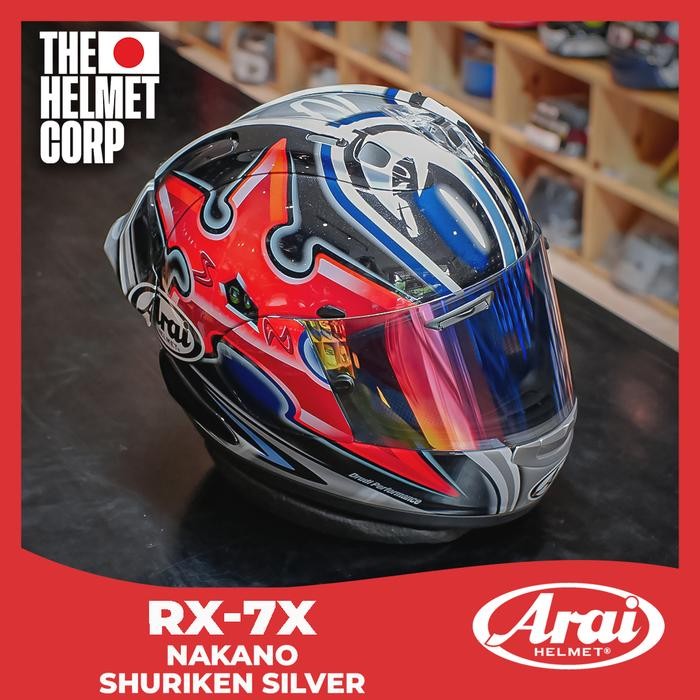 ARAI RX7X NAKANO SHURIKEN SILVER FULL FACE HELMET