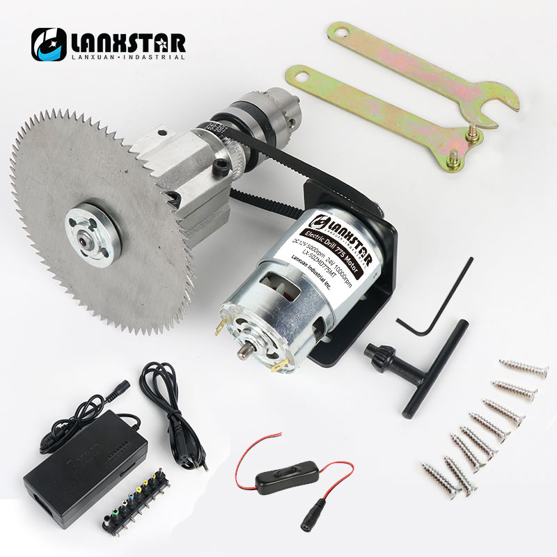 Miniature Small Table Saw DIY Woodworking Saws Multifunction 775 Motor 100MM Round Table Saw Blade C