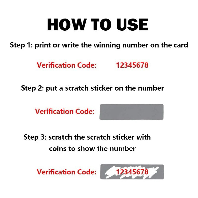 

6x40 mm scratch off label sticker 6x40