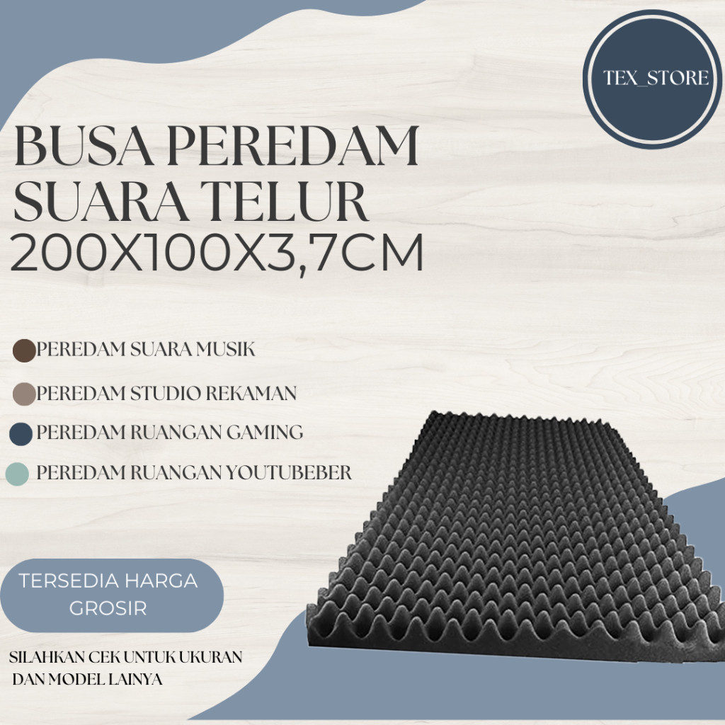 Busa Peredam Suara Ruangan Telur Peredam Mobil Studio 200x100cm