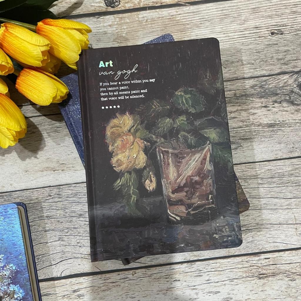 

Diary A5 Journal Canvas Classic Painting Van Gogh Buku Catatan Diary Hard Cover