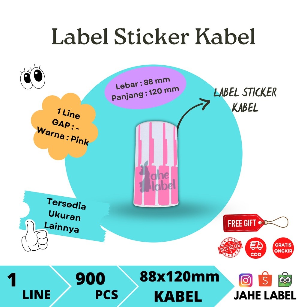 

STICKER CABLE IDENTITY IDENTITAS KABEL STIKER PENANDA ISI 900 PCS