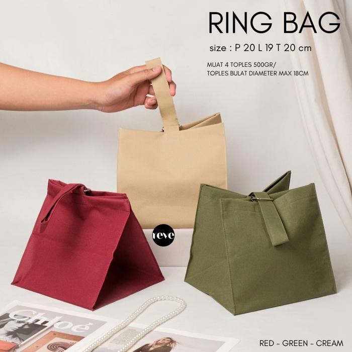 RING BAG tas hampers souvenir goodie bag natal idul fitri cny 20x19x20 anti air
