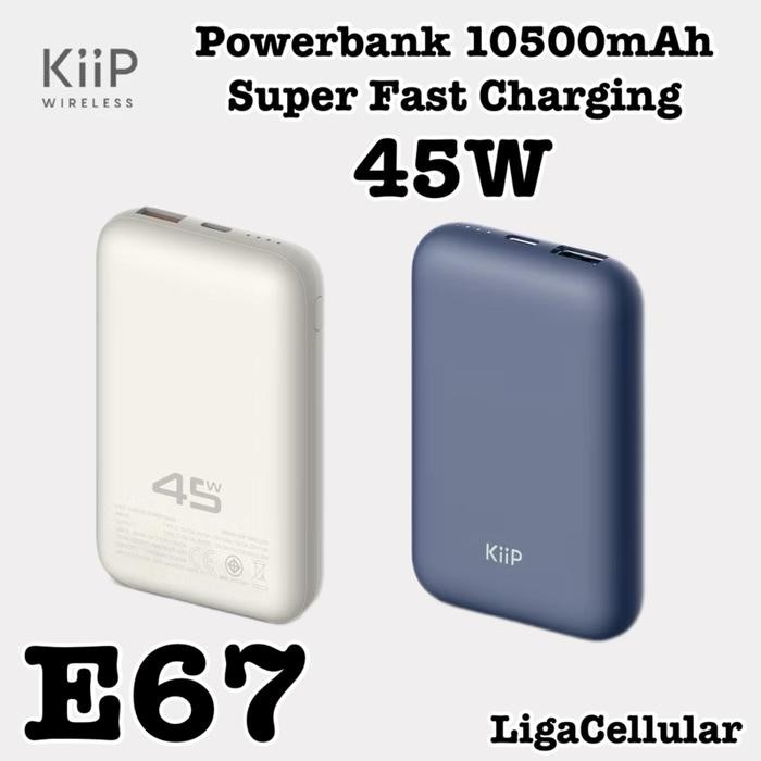 KiiP E67 Powerbank 45W 10500mAh PD Super Fast arging