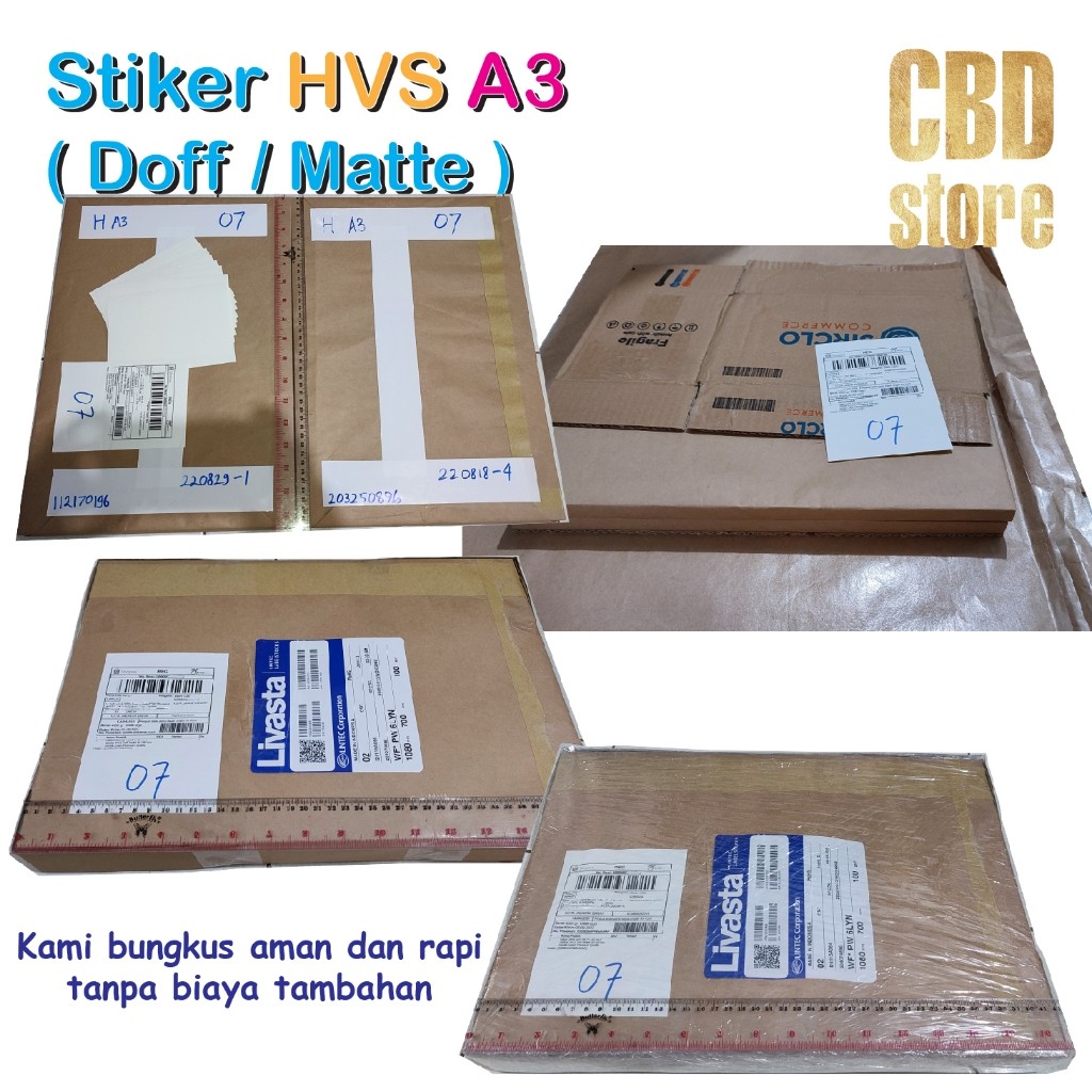

Stiker HVS A3 29,7 x 42cm 100 lembar Sticker HVS A3 merek Lintec