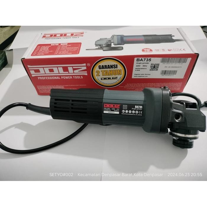 NEW DOLIZ BA-735 Mesin Gerinda 4 Inch Angle Grinder 100mm Gurinda Gerinda Potong Poles Besi