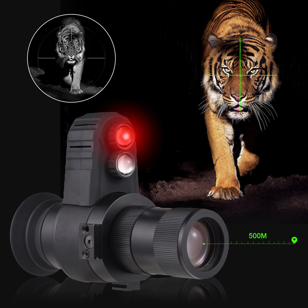 Digital Night Vision Monocular Infrared Night Vision Riflescope withIR Illuminator for Hunting Surve
