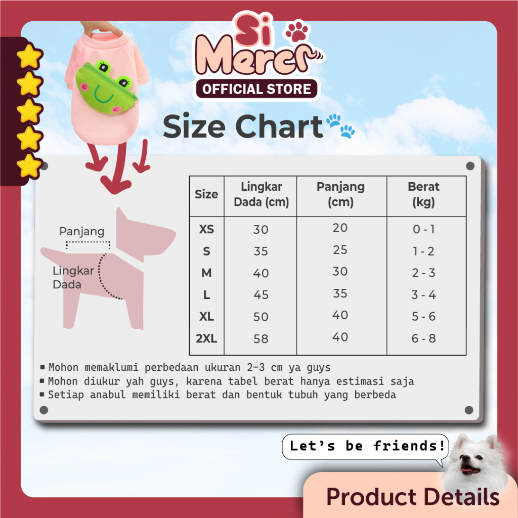 Baju Anjing Kucing Korea / Sweater Anjing Kucing / Sweater Anjing Korea / Baju Anjing / Harness Baju