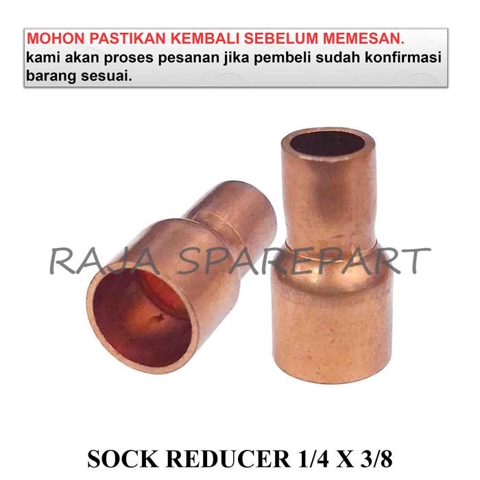PREMIUM SOCK PIPA TEMBAGA / SOCK REDUCER AC TEMBAGA / SOCK REDUCER 1/4 X 3/8