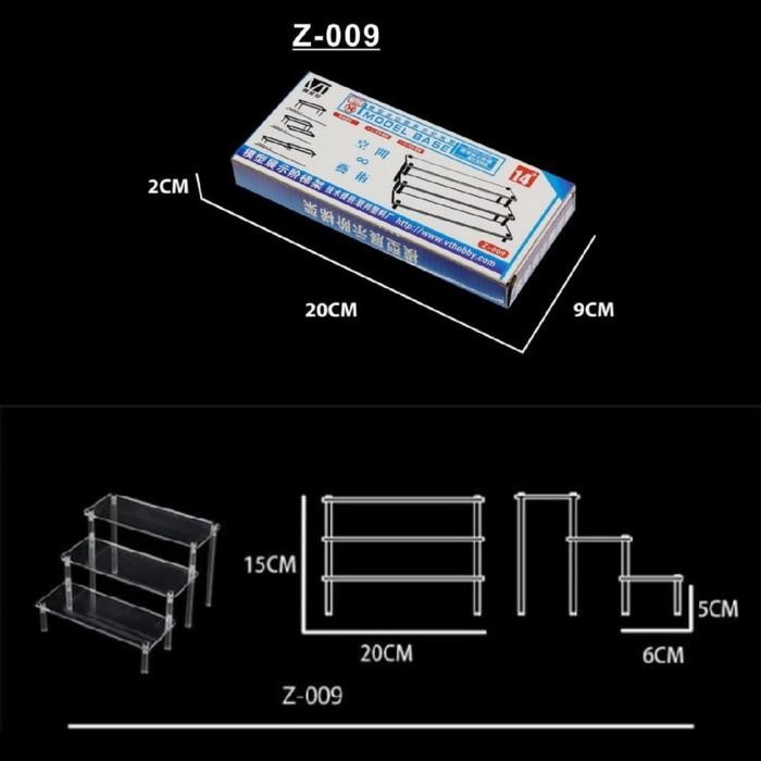 Stand Base Display Acrilic Akrilik Tingkat Action Figure Gundam Shf Vt #Gratisongkir