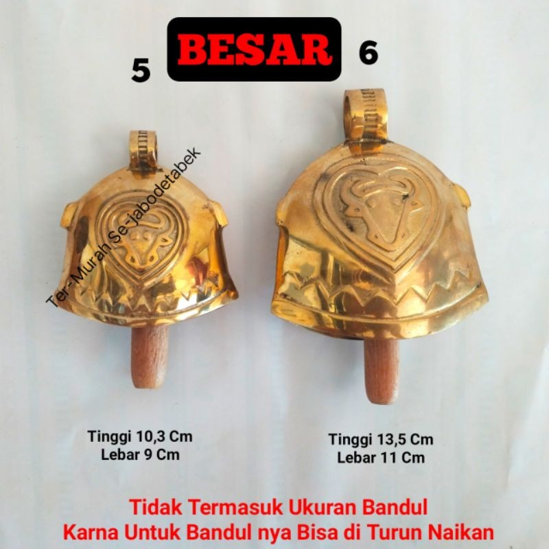 Klontongan Sapi Kuningan lonceng ukuran besar bell pintu pagar