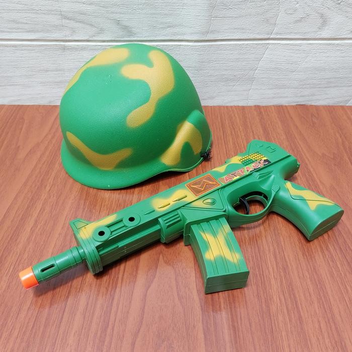 Mainan Tembakan Helm Tentara - Mainan Set Tentara #Gratisongkir