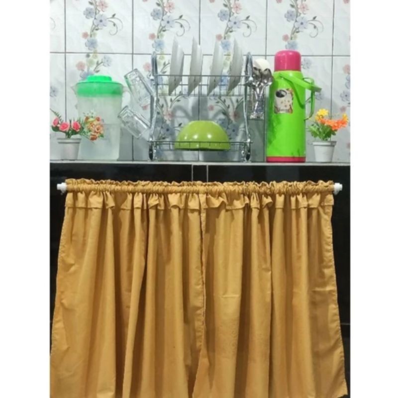 Bombardilomedis Gorden Motif Tirai Kolong Meja Makan Meja Dapur