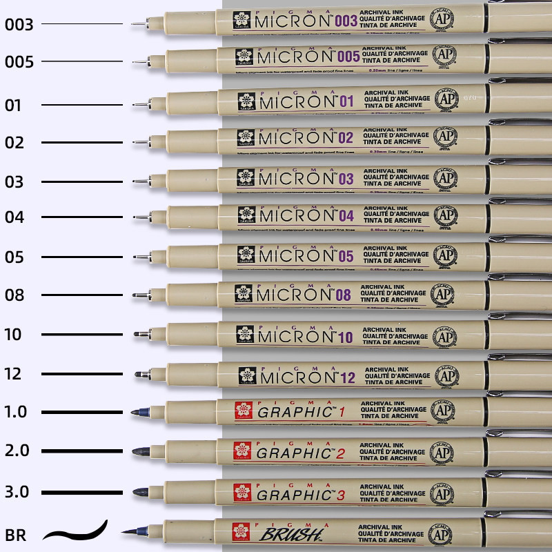 

Sakura Manga Markers Needle Pen Art Hand-Painted Hook Line Pen Animation Creation Design Drawing Pen