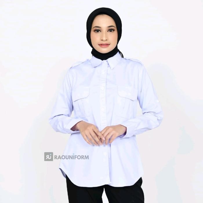 Ikonik- Baju Kerja Lapangan Pria Dan Wanita/Kemeja Pdl Lengan Panjang/Sergam Pdl/Baju Seragam