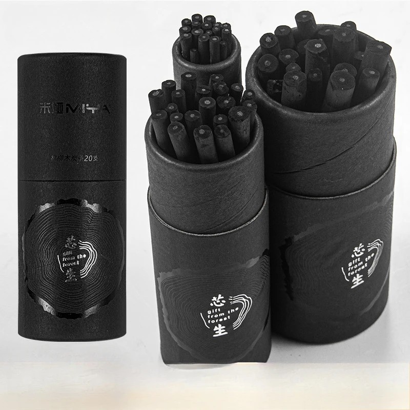 

Vine Charcoal,Soft, Black 20/30 Charcoal Sticks For Drawing, Sketching, And Fine Art, Willow Sketch