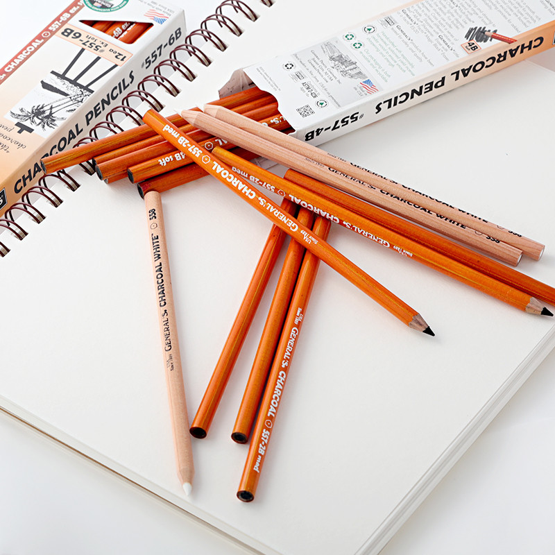 

General'S Pencil Imported From The United States, Black And White Soft/Medium/Hard Charcoal Pen,