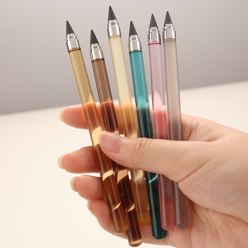 

Transparent Acrylic Infinity Pencil Technology Unlimited Writing Eternal No Ink Pen Magic Pencils