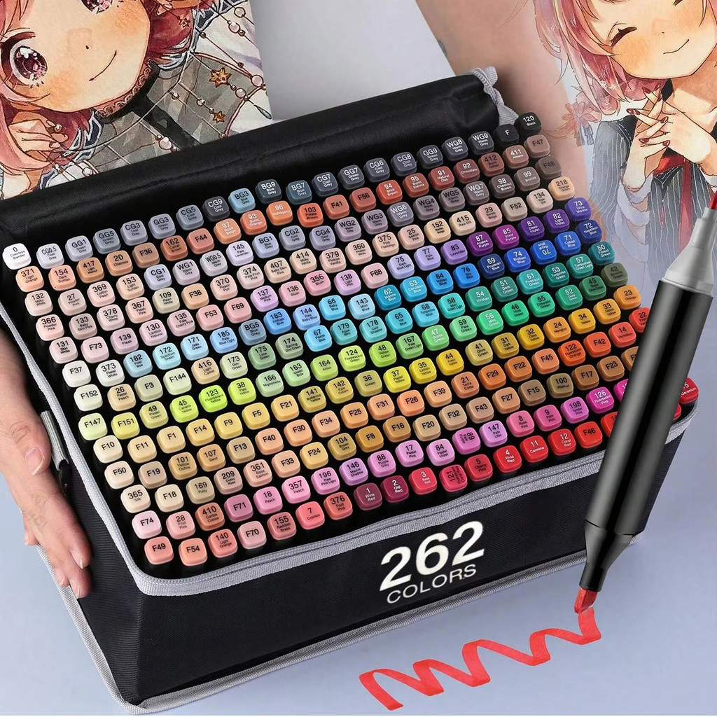 

24/36/48/60/80/120/168/262 Colors Artist Double Headed Art Marker Pen Graffiti Manga Sketch Alcohol