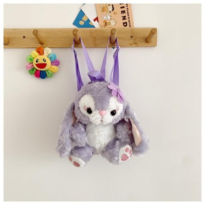 Cod Tas Ransel Madley Sling Bag Fashion Motif Kartun Karakter Hewan Warna Ungu Kelinci Anak & Dewasa