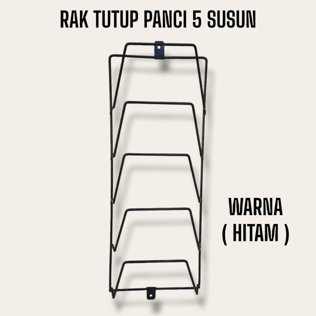 Terapitrendy Rak Tutup Panci Rak Gantung Panci 5 Susun 4 Susun / Gantungan Hanger Tutup Panci Alat