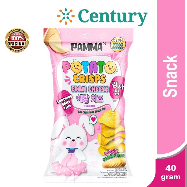

PAMMA POTATO CRISPS EDAM CHESSE 40GR / MAKANAN RINGAN / KERIPIK / CEMILAN