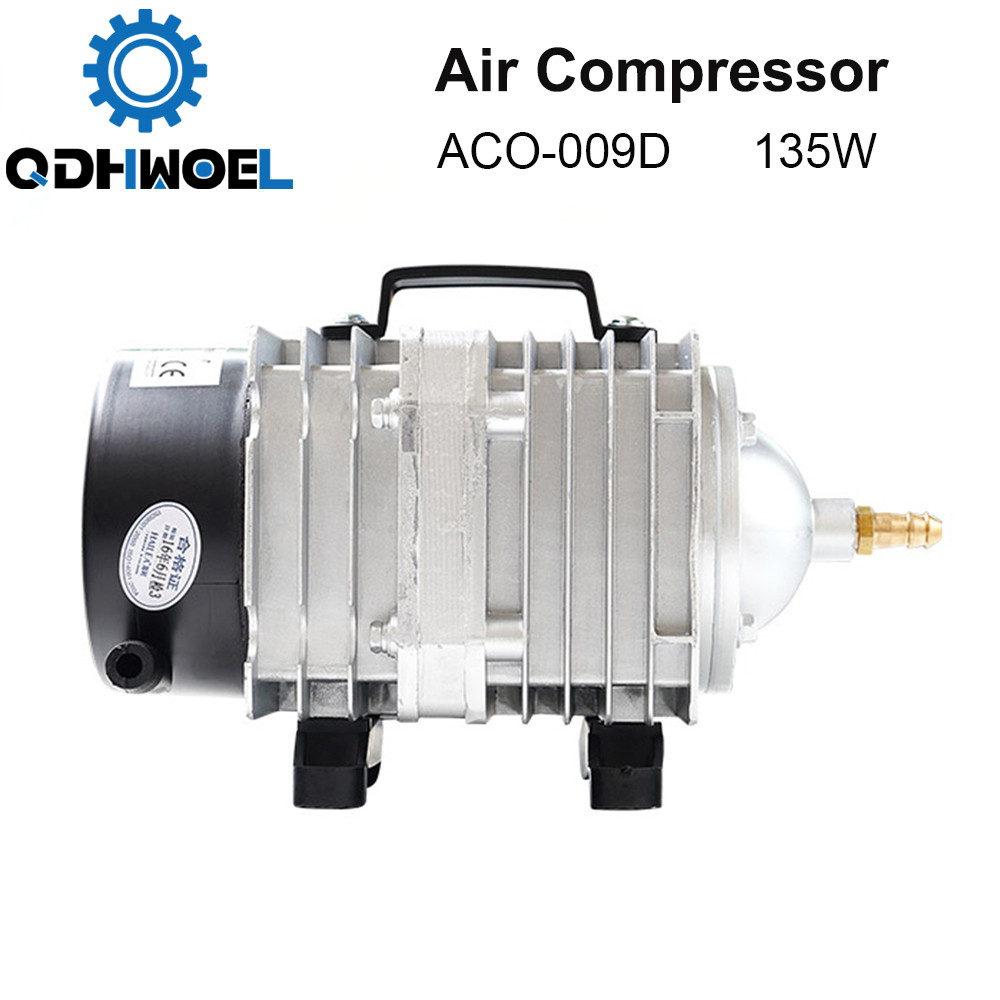 BEST SELLER QDHWOEL  135W Air Compressor Electrical Magnetic Air Pump for CO2 Laser Engraving Cuttin
