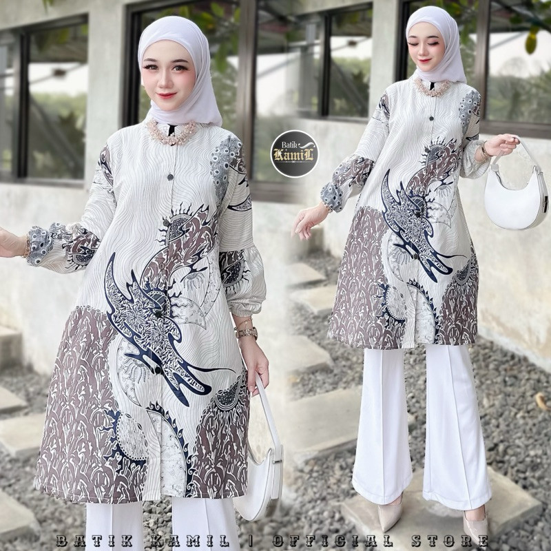PROMO / Tunik Batik Wanita Modern Atasan Fashion Wanita Tunik Busui Friendly Premium Baju Batik