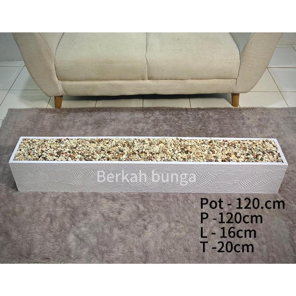 POT PARTISI PANJANG 120CM BUNGA ARTIFICIAL KAYU HARBOT/POT HIASAN DEKORASI/POT BAMBU PARTISI PANJANG