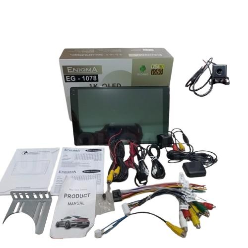 TOP HEAD UNIT ANDROID ENIGMA EG 1078 CARPLAY ENIQMA EG 1078 QLED SCREEN FREE KAMERA MUNDUR -