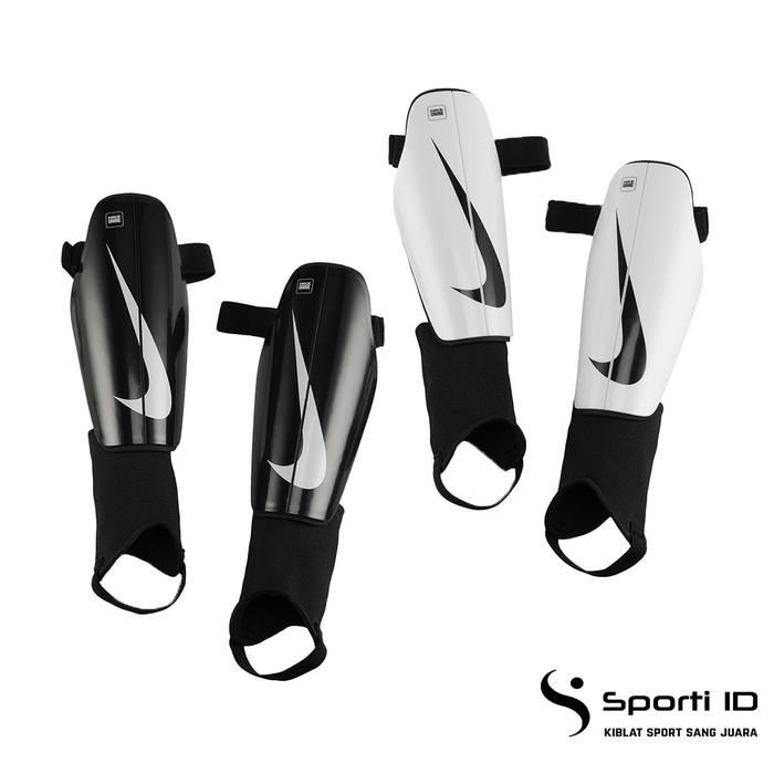 Deker Nike Charge Shinguard - White & Black Original Dekker Terbaru