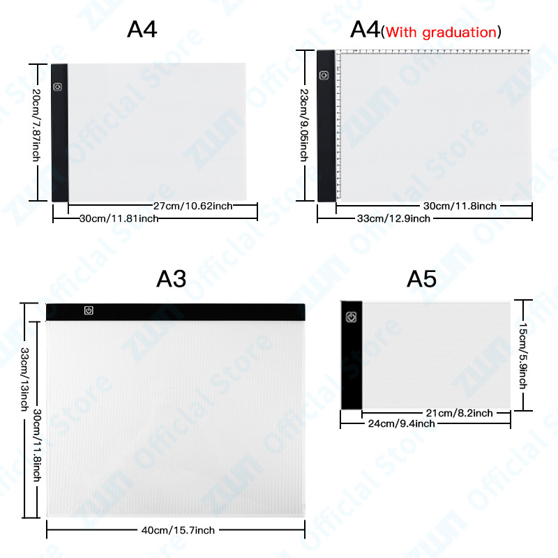 

A3/A4/A5 3-Level Dimming Led Drawing Copy Pad Board Children'S Toy Painting Educational Kids Grow