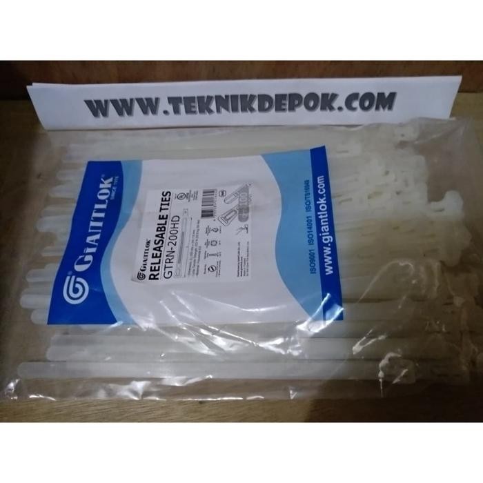 

TERLARIS! Kabel Ties 7.6 x 200 mm Gampang dibuka Putih Pengikat Tis Isi100 Depok