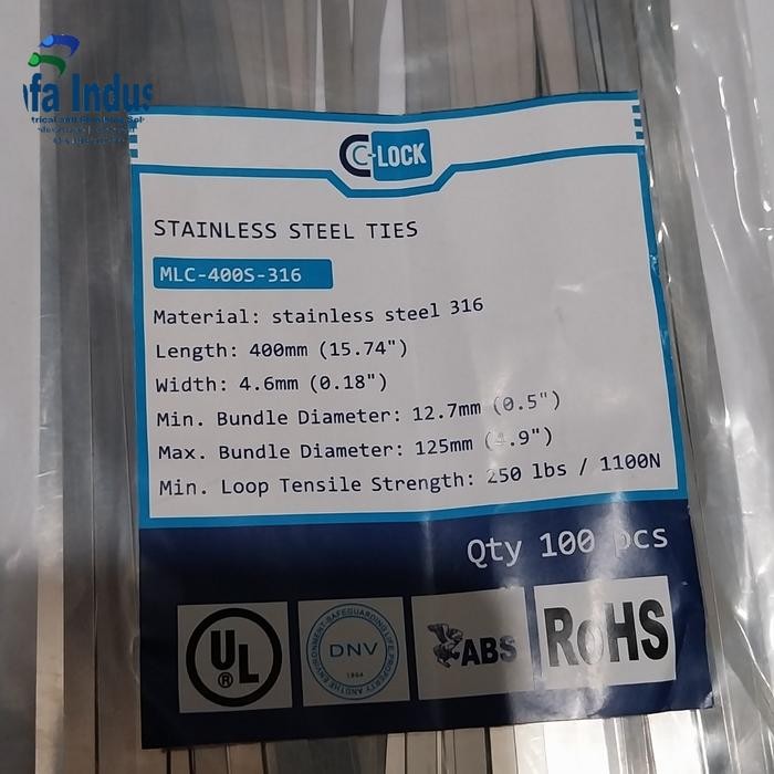

HOT SALE! Cable ties Stainless Steel SS316 4,6 400mm SUS 316 40cm