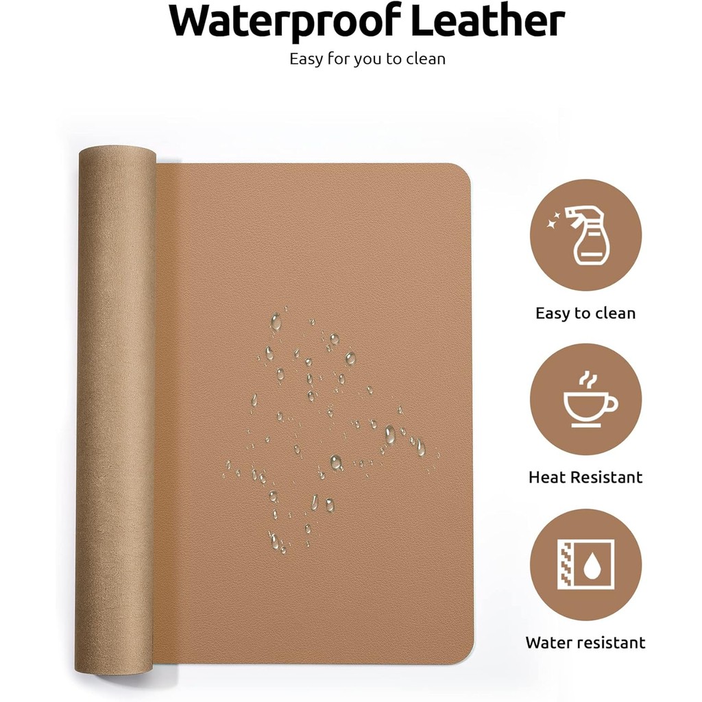 

Leather Desk Mat Computer Mat For Desk Large Mouse Pad And Keyboard Mat Desk Protector For Office