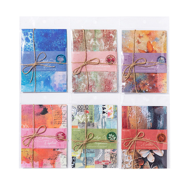 

20Pcs/Lot Memo Pads Material Paper Color Art Store Junk Journal Scrapbooking Retro Background